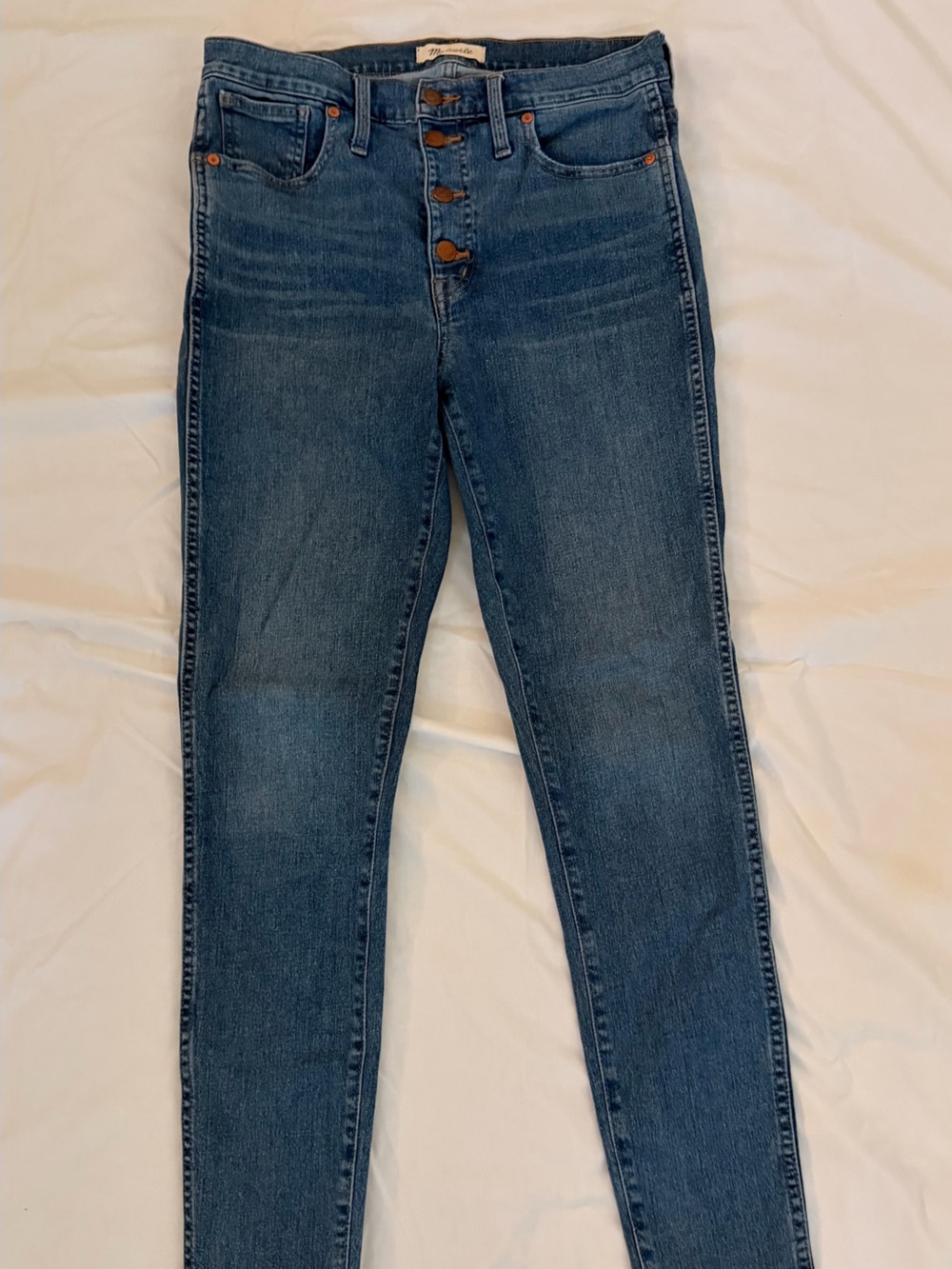 Madewell High-Rise Skinny Jeans in Medium Blue Wash